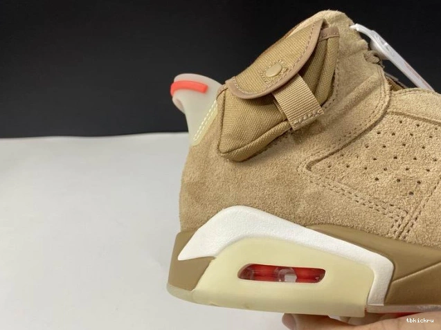 Reps TBkick Khaki Jordan Travis DH0690-200 Air Scott 6 Retro British 0709